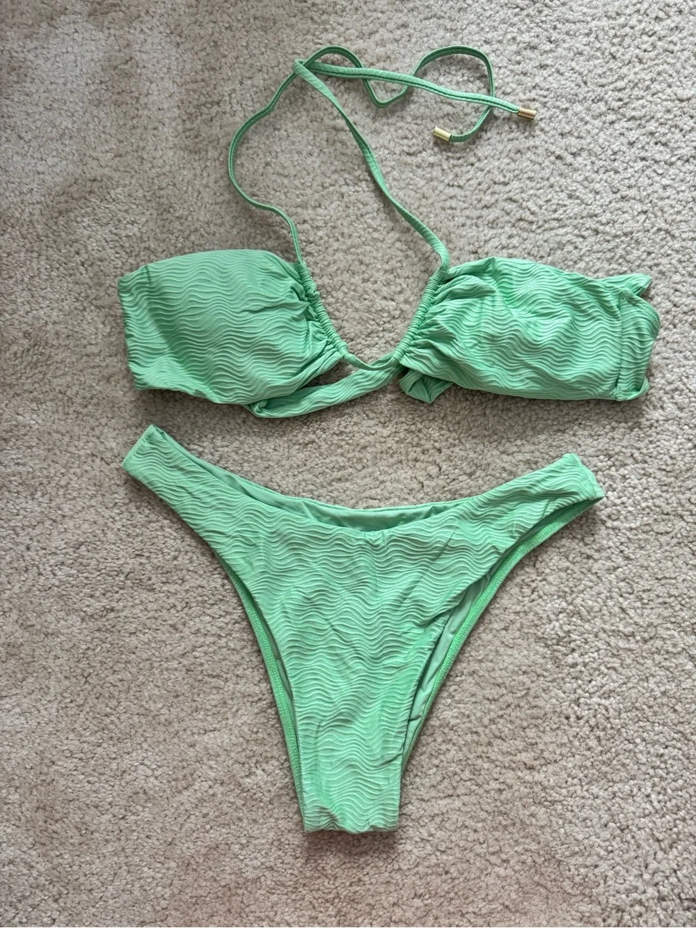 Monday Swimwear Pistachio Wave Bikini